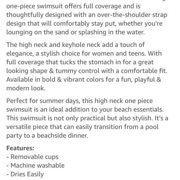 Ellen Tracy High Neck Key Hole One Piece black swimsuit medium 8 slimming sexy - Picture 11 of 11